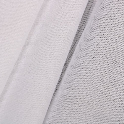 100% Woven Cotton Fusible Interfacing, 44" x 100 Yards, White & Black