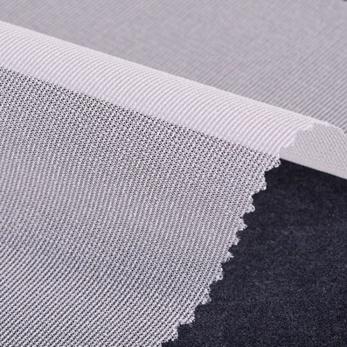 Woven Fusible Tricot Knit Interfacing, 60" x 100 Yards, White & Black